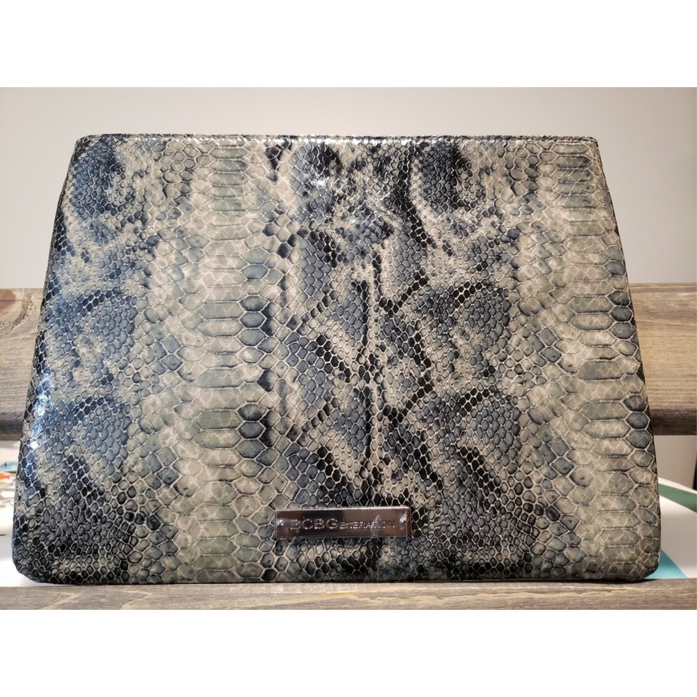 BCBGeneration Snake-Print Clutch